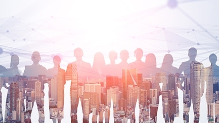 Business network concept. Group of businessperson. Teamwork. Human resources.